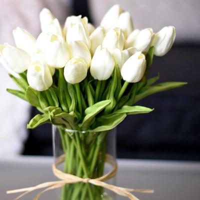 10 PEZZI Tulipano Fiore Artificiale Tocco Reale Bouquet Artificiale Fiore Finto in PE per Decorazione Matrimonio Fiori Arredo Casa Giardino