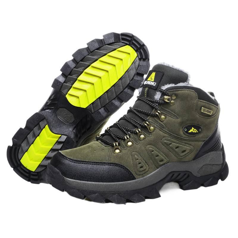 Winter high-top couple outdoor hiking hiking shoes fashion casual warm thick-soled non-slip single shoes men