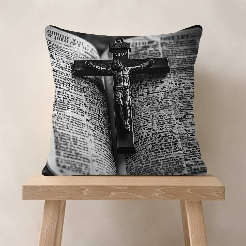 Son Of God Jesus Cross Holy Light Pillowcase Toon Gift Cushion Cover Bedroom Home Sofa Chair Seat Decor Pillow Case