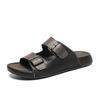 Fashion Summer Handmade Leather Slippers Fashion Trendy Men's Flip-flops Outdoor Breathable Half Drag Comfortable Men's Simple Sandals
