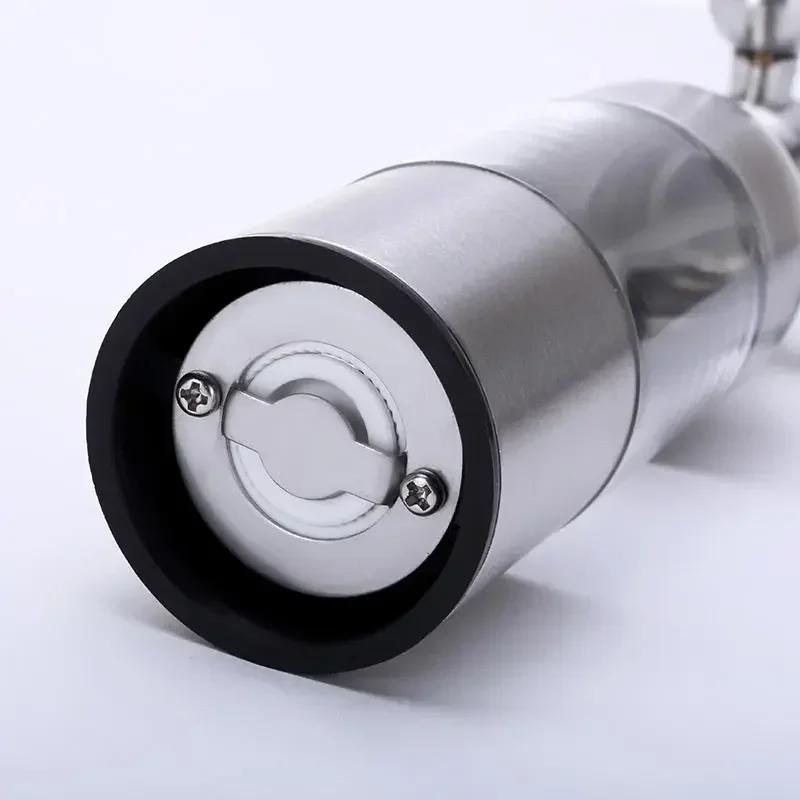 304 Stainless Steel Manual Pepper Grinder Faucet Shape Black Pepper Mill Seasoning Bottle Food Safe Ceramic Burr Salt Grinder