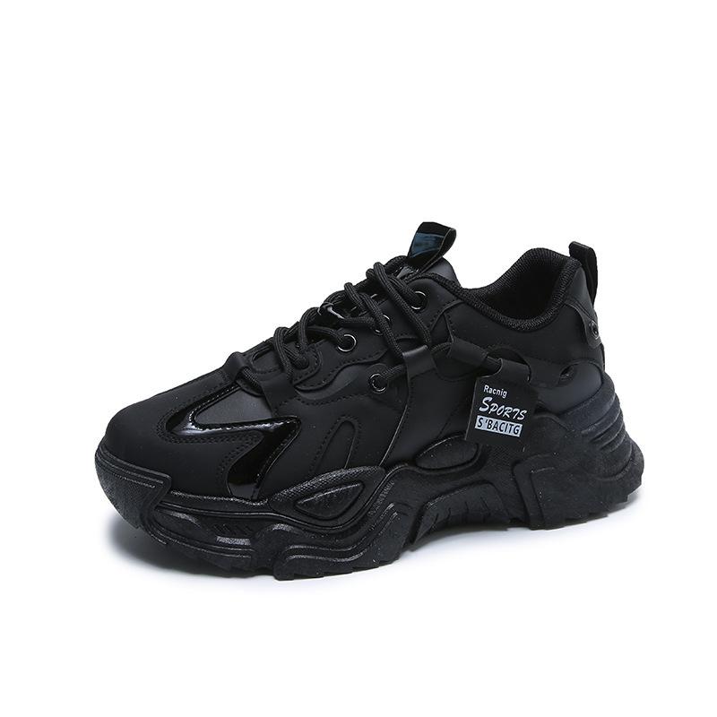 2025 Spring and Summer New Thick-soled Versatile Breathable Dad Shoes Flat-soled Sports Shoes Women's Shoes Little White Shoes Women's Shoes