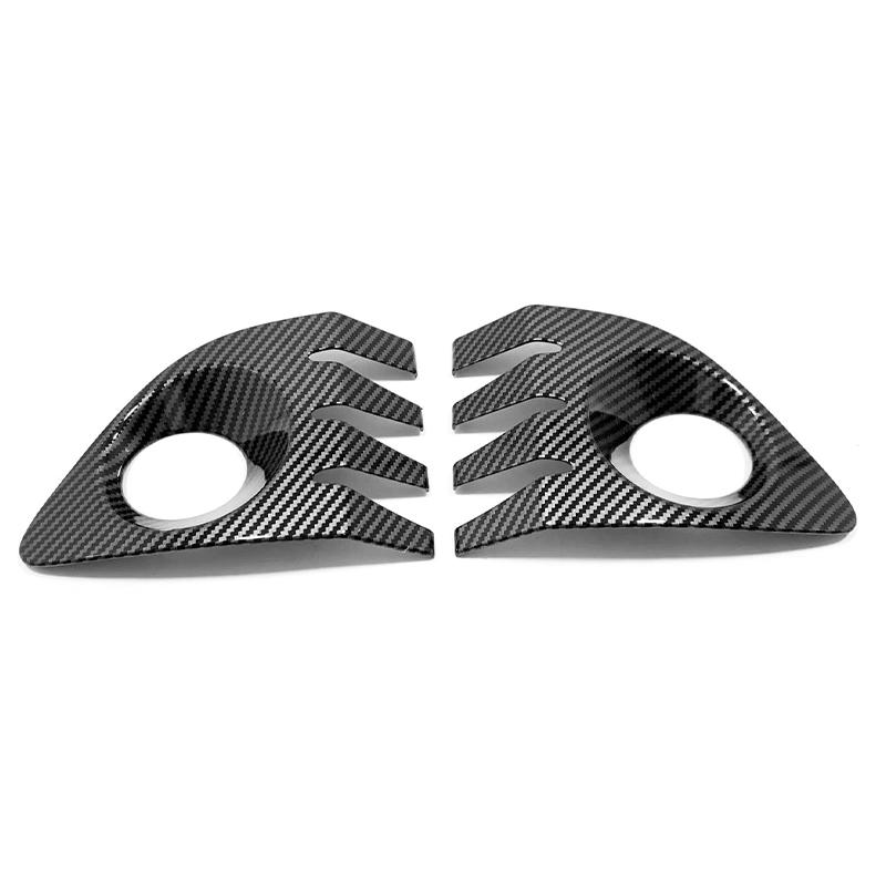 Front Fog Light Cover Trim Stickers For Toyota Corolla Cross Abs Carbon Fiber Car External Accessories Styling