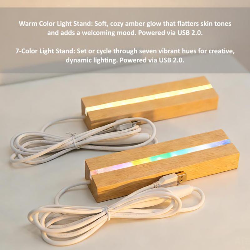 Personalized Pet Image Luminous Ornament Valentine Day Exclusive Gift for Cat Dog Lovers Home Desktop Decorative Light Custom