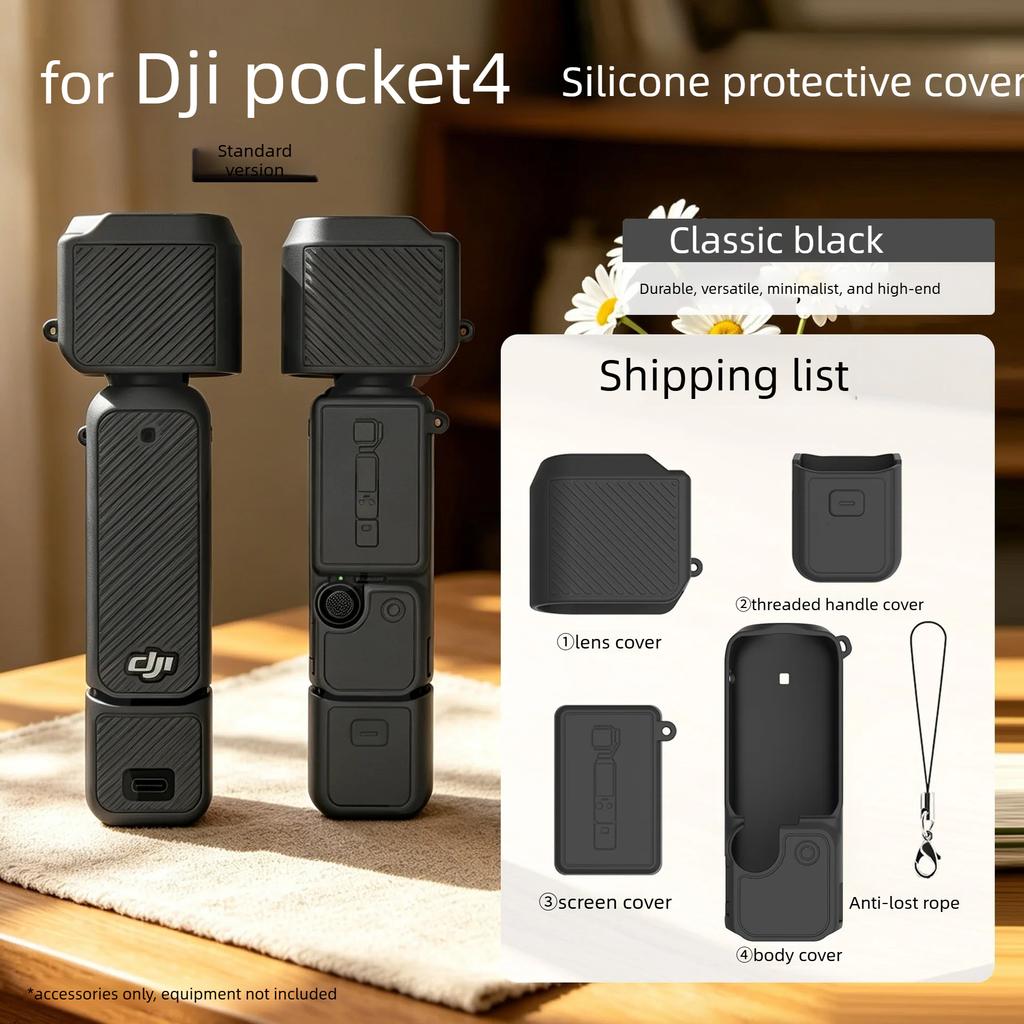 Macaron Color Scratch-Resistant Silicone Protect Case For DJI OSMO Pocket 4 Pocket3 Sports Camera Protect Cover Base Accessories