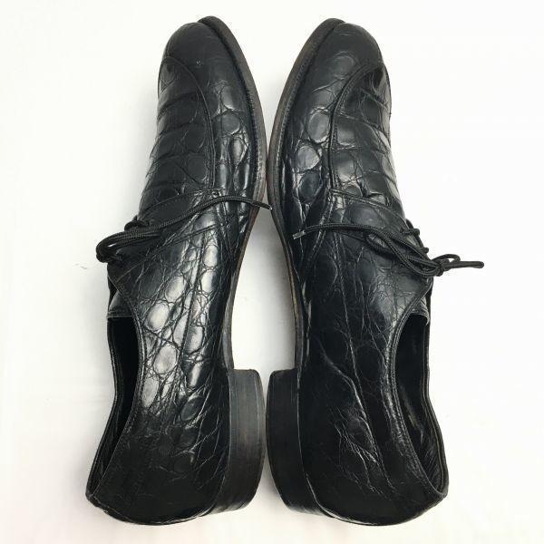 1950s60s Rare Vintage Edwin Clapp Embossed U-Tip Shoes Black Size 10 27.528.0(USED)