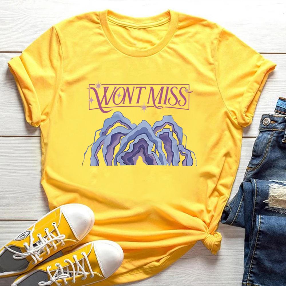 Dámská pohodlná ležérní módní trička s krátkým rukávem a kresleným potiskem