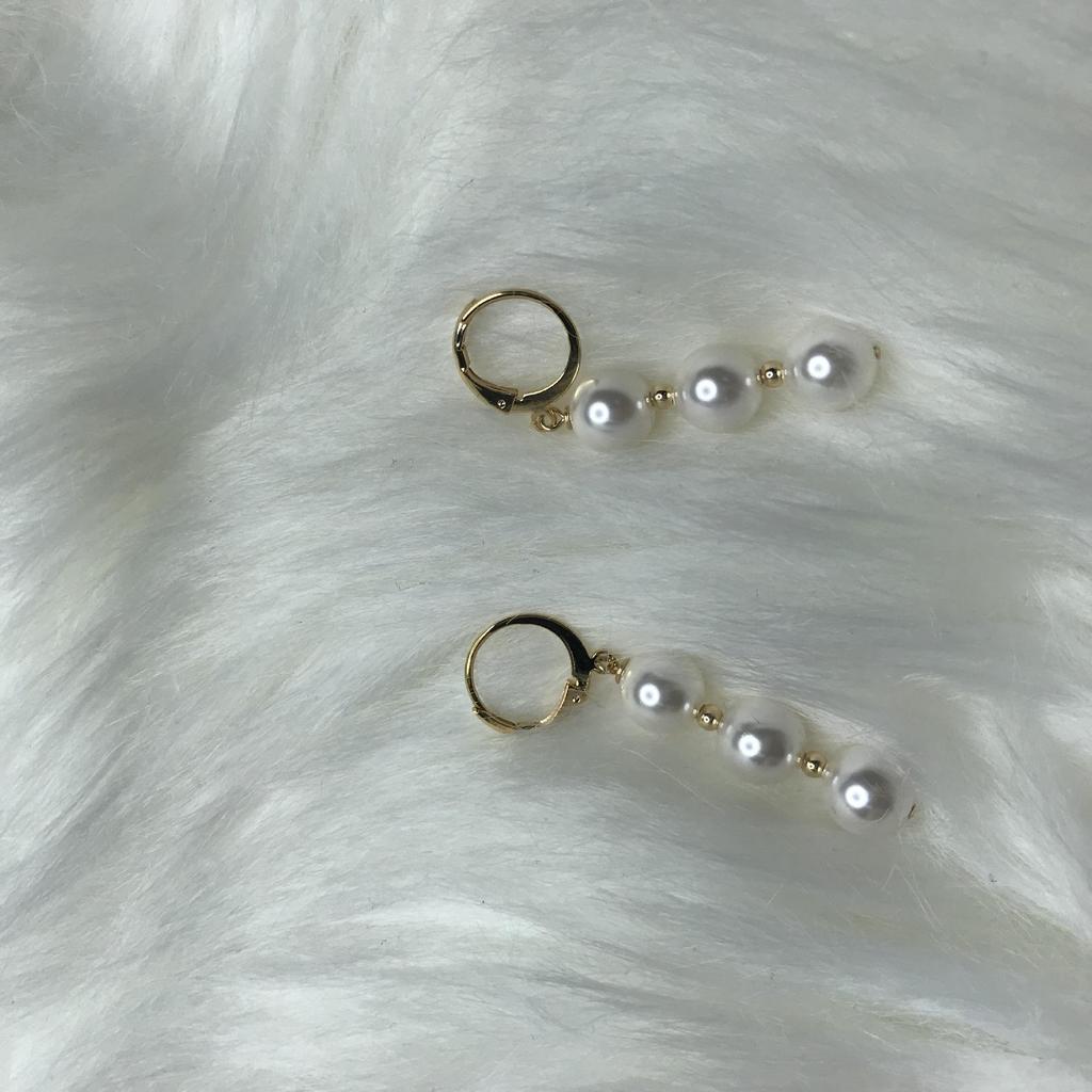 Shi Jia Pearl Drop Earrings: Fashionable Long Ear Cuffs for Women, Trendy Hot Style Gift for Bestie
