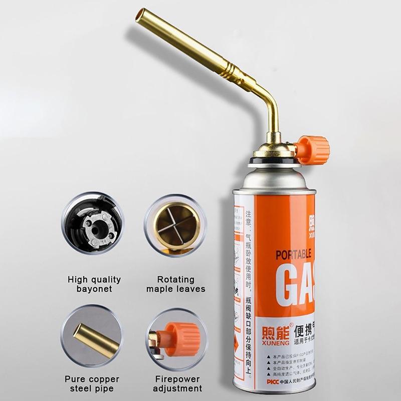 Butane Burner Welding Gas Torch Flame Gun Brazing Flamethrower Outdoor Camping Bbq Portable Soldering Heat Gun