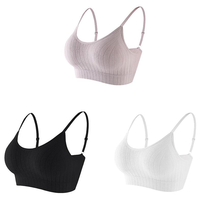 Push-up BH för kvinnor Elastisk Samla BH Matchande Underkläder Sömlös BH Trådlös Enfärgad Förtjockning Underkläder