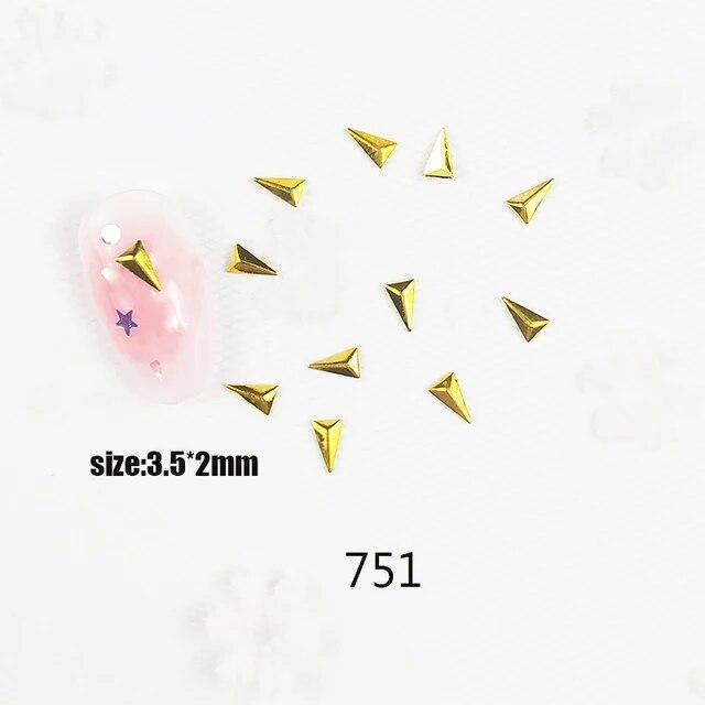 

100 шт./лот мини круглые квадратные звезды заклепки шпильки металлический сплав украшения для дизайна ногтей 3D DIY наклейки для ногтей ювелирные изделия подвески для ногтей оранжевый