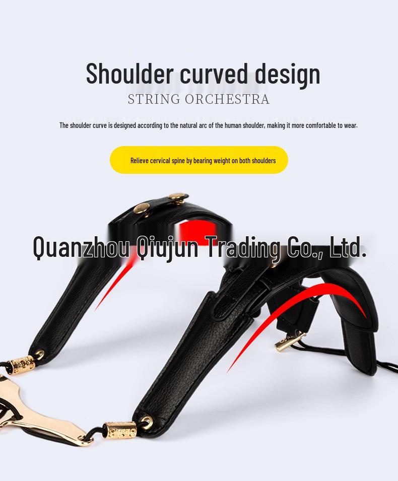 Adjustable Leather Double Shoulder Saxophone Strap for Alto, Tenor & Soprano - Suitable for Adults & Children