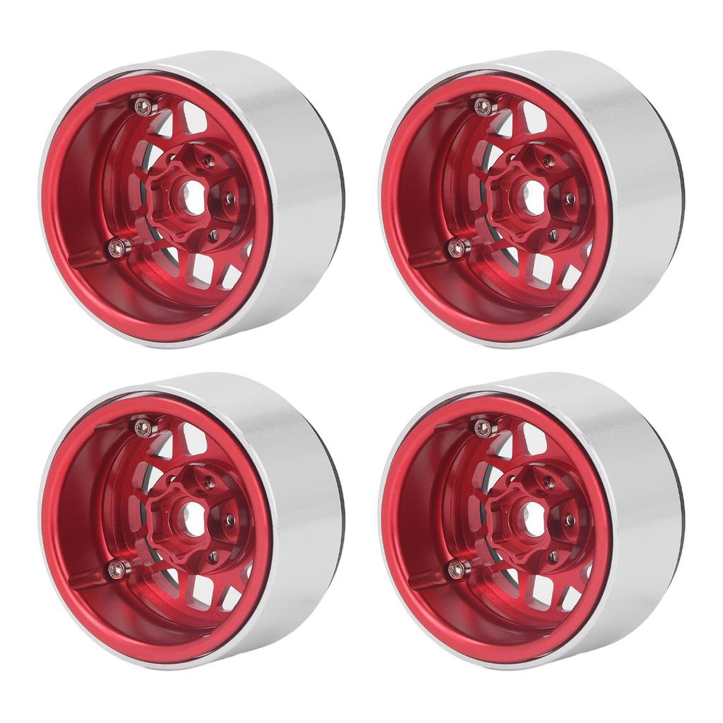 4pcs 1.9 Inch RC Beadlock Rims Aluminum Alloy Wheel Hubs for Axial SCX10 90046 AXI 03007 110 RC