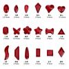 Angora Czerwony Mini Mały Płaskodenne Specjalny Kształt Diament Angora Czerwony Nowy Rok Boże Narodzenie K9 Nail Art Diamentowa Ozdoba