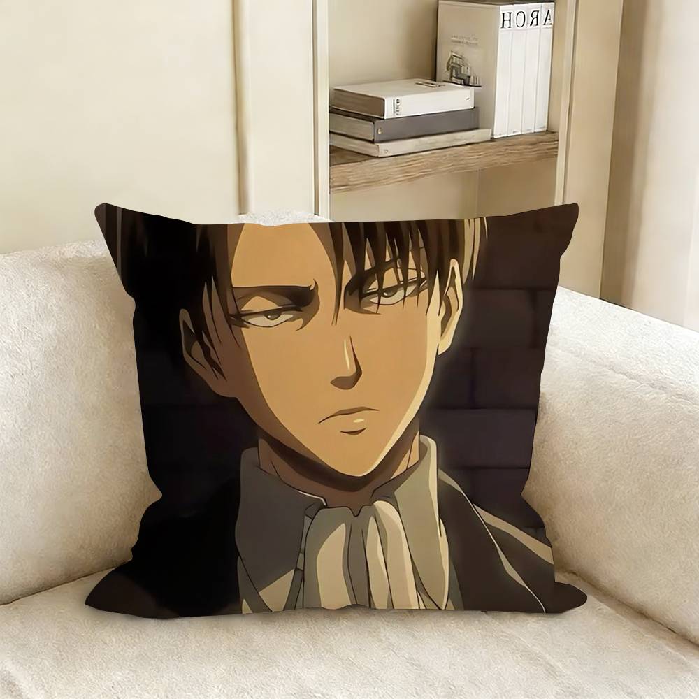

LLevi AAckerman AAttack On TTitans Pillow Cover Sofa Cushion Cover Home Room Decoration Children Gift 30X30cm
