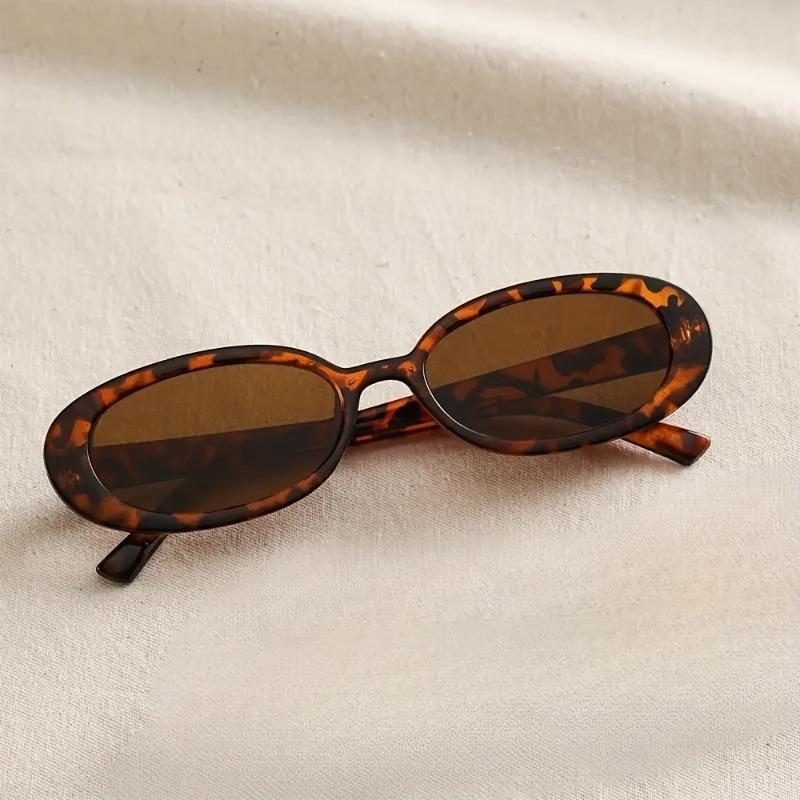

1pcs Summer Women s Fashionable Glasses with Small Oval Frame Leopard Print Design Suitable for Daily Commuting цветной печати леопарда