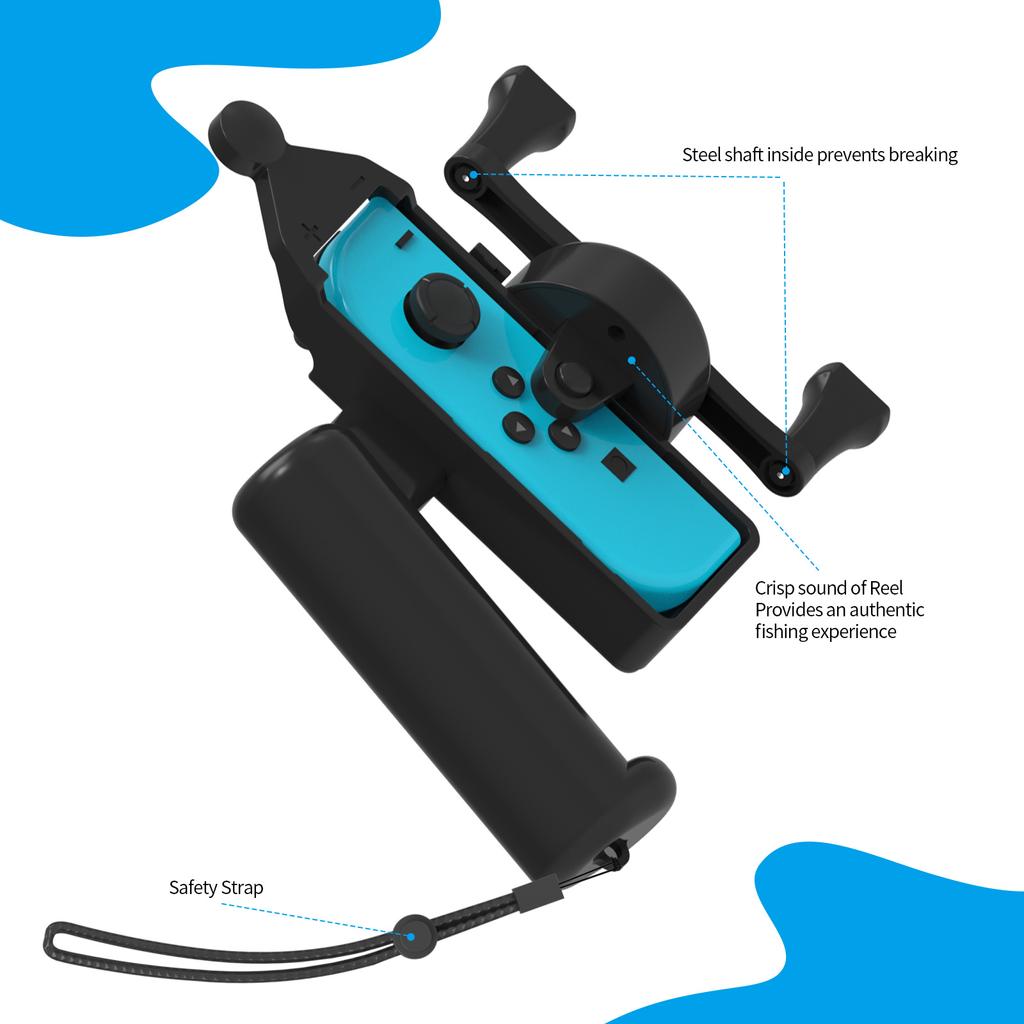 Somatosensory Fishing Rod Hand Grip Game Handgrip Controller Holder for Switch