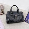 Versatile Shoulder Bag Rivet Messenger Bag for Teen Girl Handbag Crossbody Bag