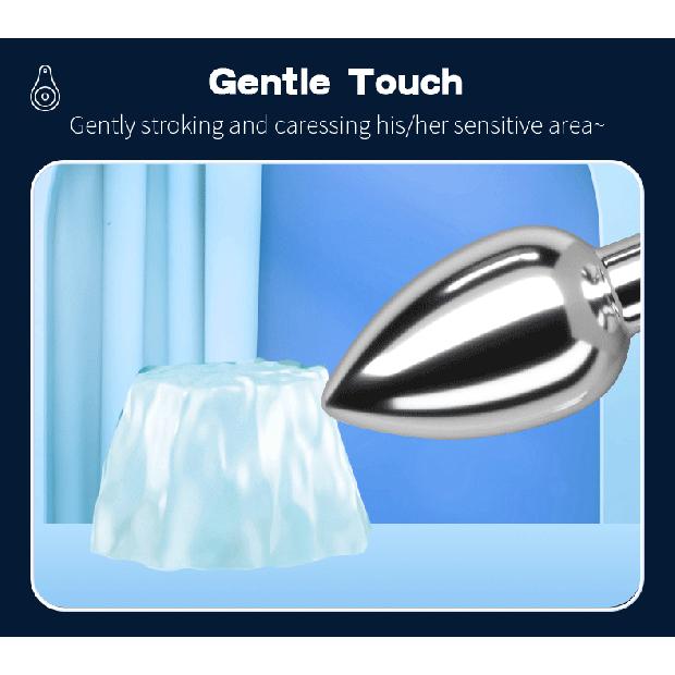 Vibrating Remote Heart-Shaped App Control Man and Woman Metal Anal Plug Adult Luminous Electric Anal Dildo Couple Intimate Toys