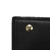 Used 12695 Small Vertical Trifold Wallet 107.55GS97 7942 Calfskin Black Repeat Anagram Pink Women's from Japan AUTHENTIC