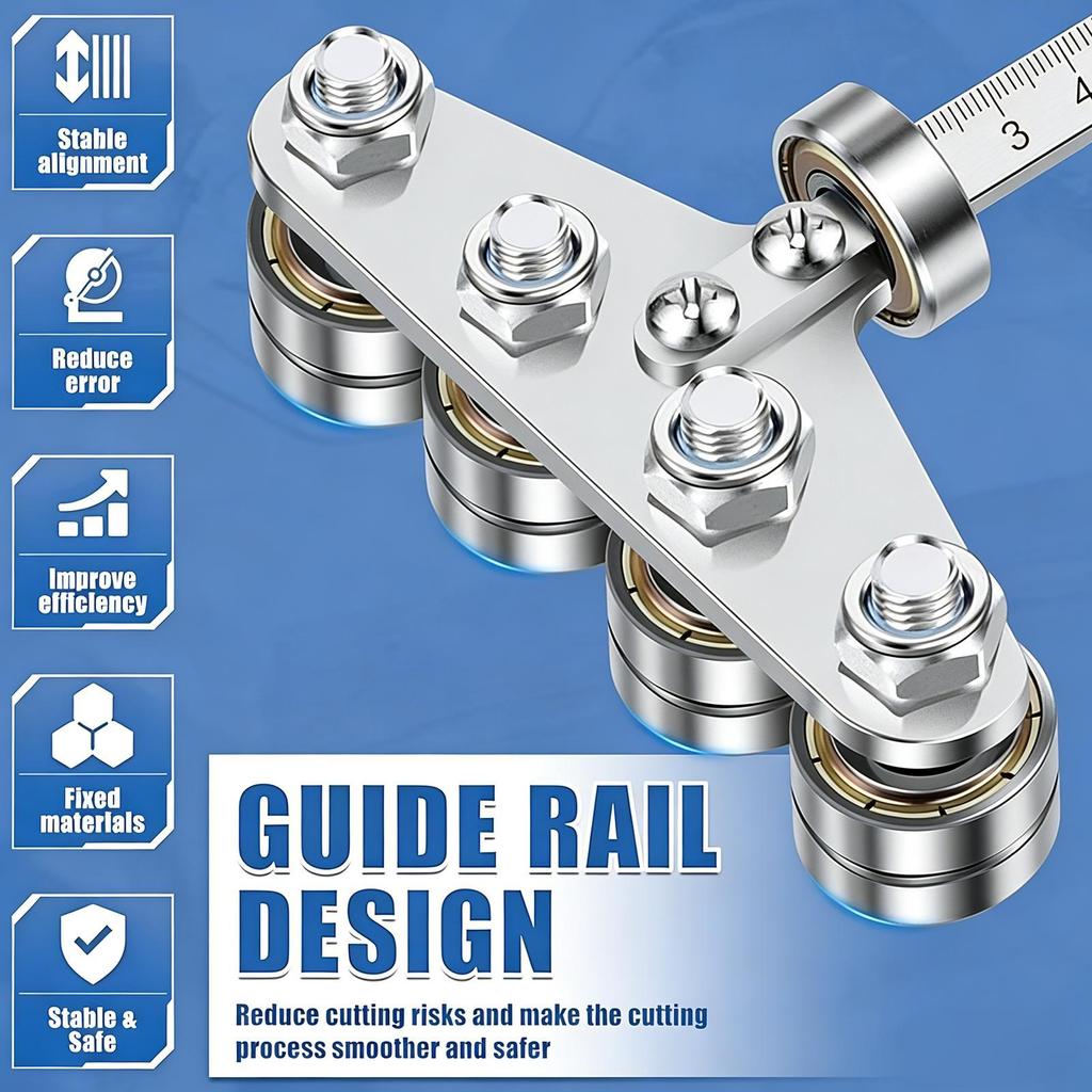 Wood cutting positioning calipers Adjustable Measurement Guide Rail Furniture Circular Saws ruler cutting guide for woodworker