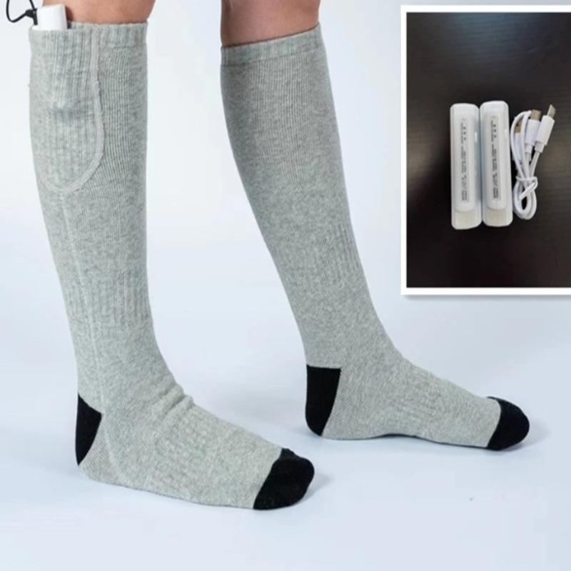 

Носки с подогревом для ног Зимние Термоноски с USB-зарядкой Модальный хлопок Утолщенные Носки с подогревом Лыжные Электрические Носки average size