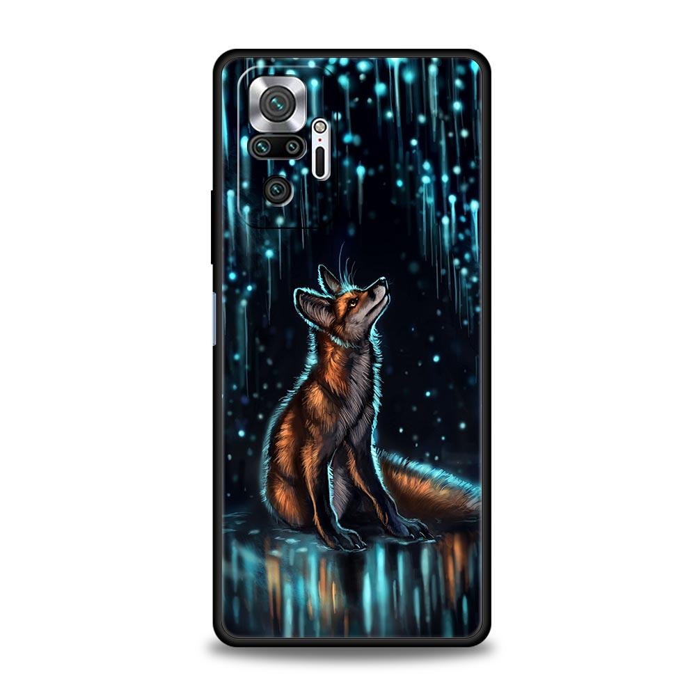 Cute Cartoon Animal Fox Phone Case For Xiaomi Redmi Note 11 10 9 Pro 5G K50 9s 7 8 8T 8A 9A 9C 9T K40 Gaming Cover Coque Funda