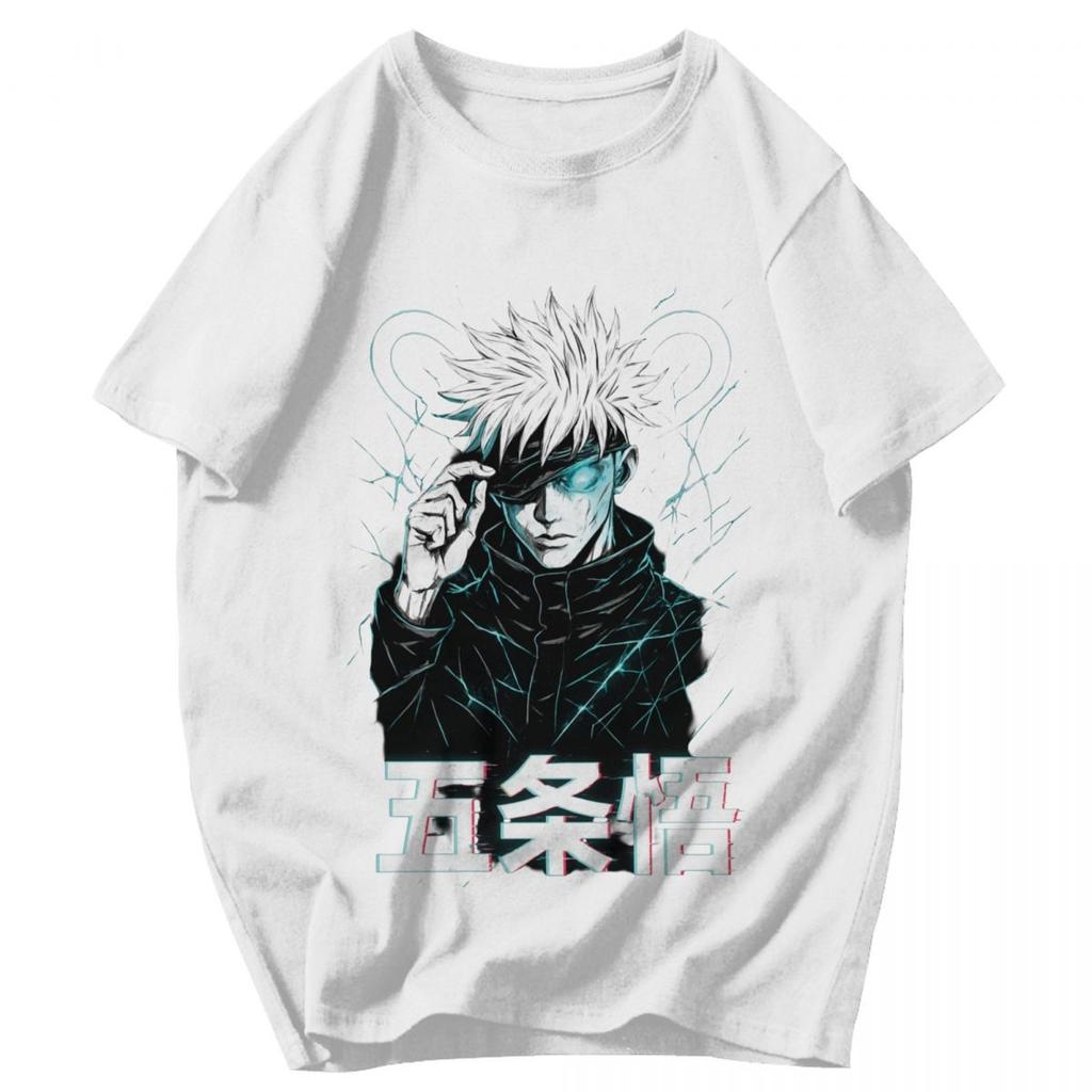 Men T Shirt Anime Jujutsu Kaisen Satoru Gojo Vintage Awesome Summer Y2K Graphic Customized Unisex Clothes T Shirts