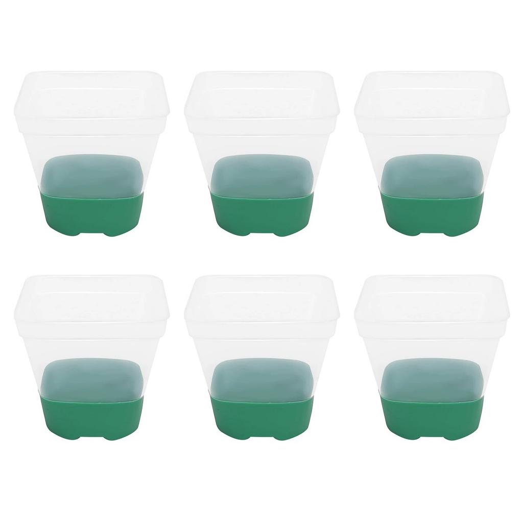 6PCS/SET Transparent Plastic Planting Pots Breathable Transplant Pots Flower Pots For Orchids Succulents Herbs