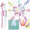 8pcs Cute Unicorn Rainbow Straws Reusable Plastic Straws Girl Birthday Party Supplies Unicorn Party Favors