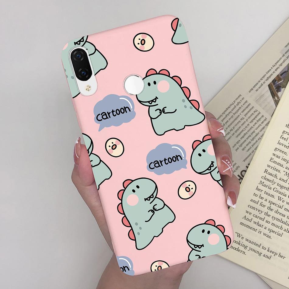 For Huawei Nova 3i Nova4 Case Shockproof Matte Cute Cartoon Soft Silicone Phone Back Cover For Huawei P Smart Plus Nova 3i Coque