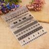 Clear Stamp Happy Christmas Transparent Stamp Laces Line Silicone Stamp for Cards Journal Scrapbooking Decorations