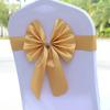 Bows Chair Back Bow Decorative Belt Ready Made Ties Fastening Event Chair Straps Elastic Band Satin Chair Sashes