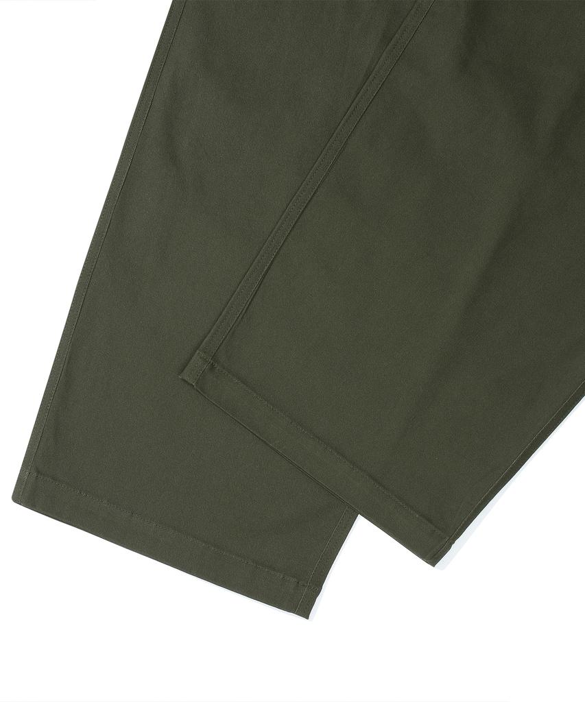 COLUMBIA UNIVERSITY M-Label Loose-Fit Pintuck Pants Dark Khaki