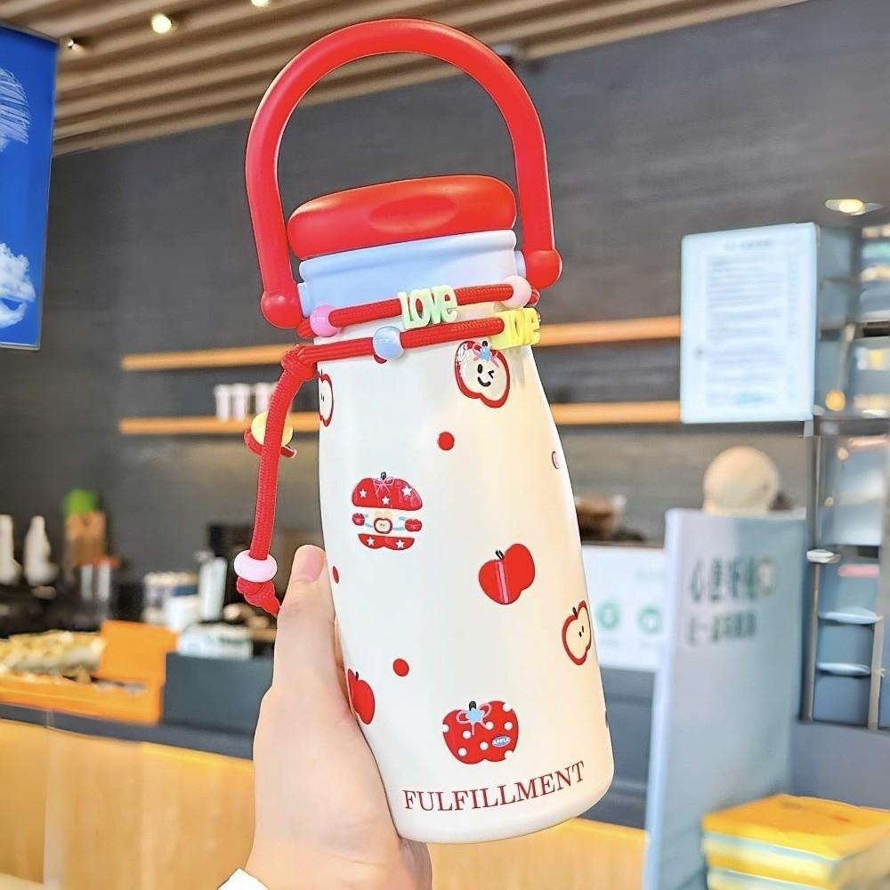 

Cute 600ml Vacuum Cup Large Capacity Insulation Or Cooling Insulated Cup With Pendant Stainless Steel Cup for Student Children 50ml