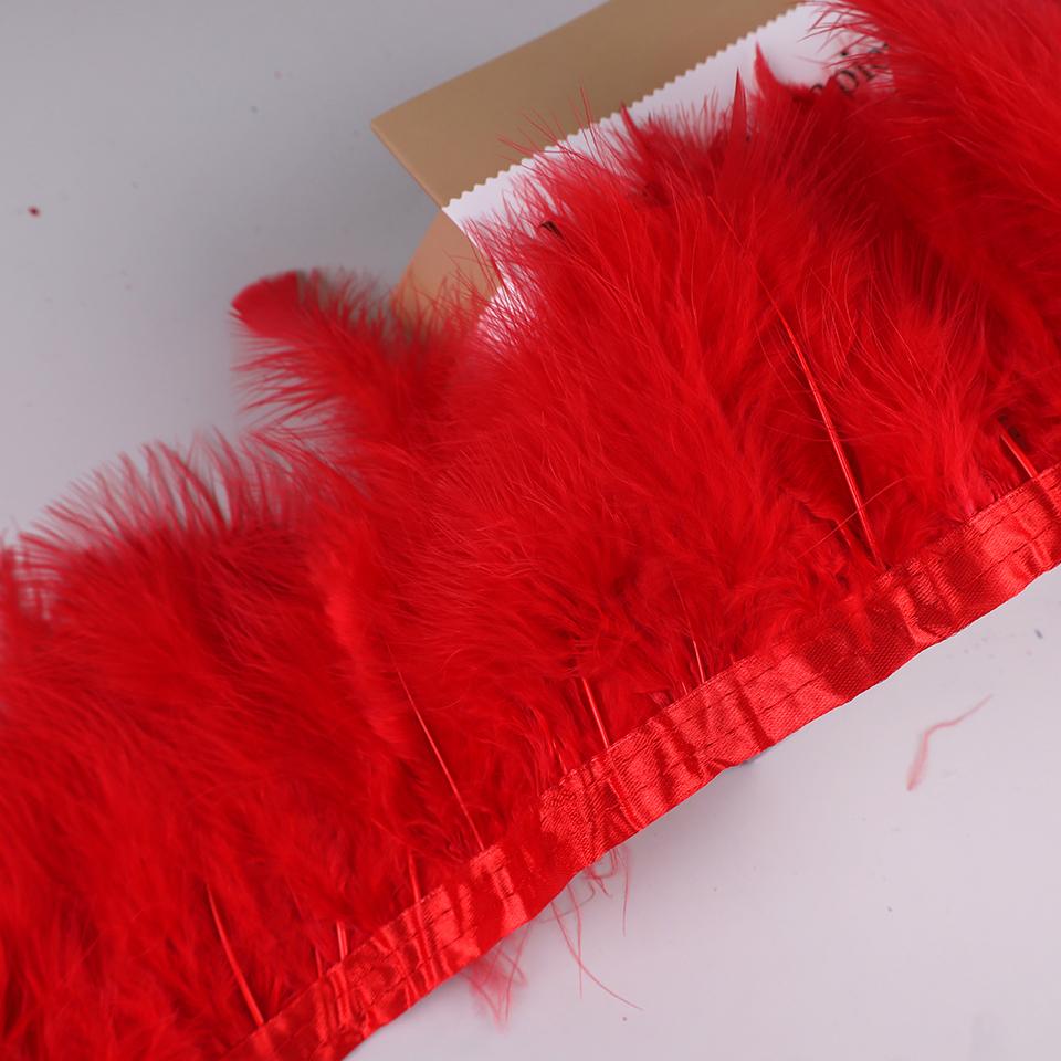 10 Meters Natural Turkey Marabou Feather Trim Ribbon Feather Fringe For Wedding Dress Decor Sewing Accessories Plumas