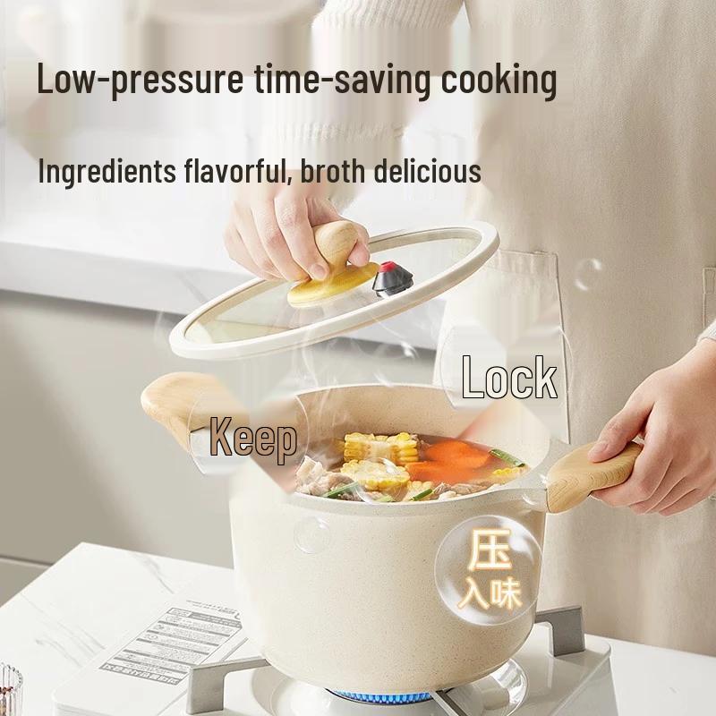 

COOKER KING Non-stick Micro-pressure Soup Pot with Steamer