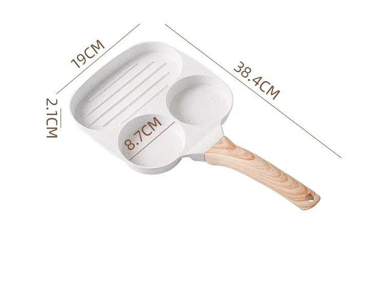 Frying Pan 1PC Frying Eggs 3-in-1 Breakfast Pan Pan Non-Stick Burger Machine Household Gas Induction Cooker Universal