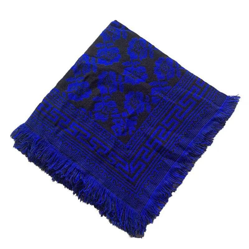 Ethnisch Stil Damen Quadratisches Tuch Mit Blumenmuster Warmes Winteraccessoire Für Damen Mittleren Alters