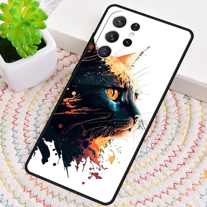 Creative Cute Pet Cat Animal Phone Case for Samsung Galaxy Note 10 Pro S26 Ultra S23 S24 FE S25 S21 S22 PLUS Shockproof Cove