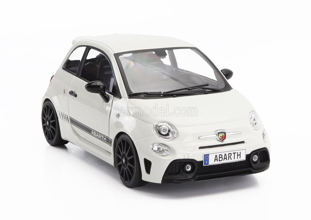 Mini auto FIAT 500 ABARTH SOLIDO FIAT NUOVA 500 ABARTH 595 2022 BÍLÁ ČERNÁ 1811301 1/18 1/18 [Položka]