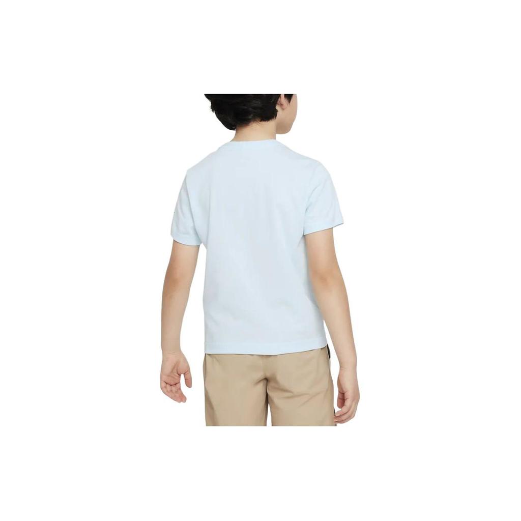 Nike T-Shirt Printed Comfortable Soft Lightweight Round Neck Short Sleeve Kids tops Glacier-Blue HJ2057-474