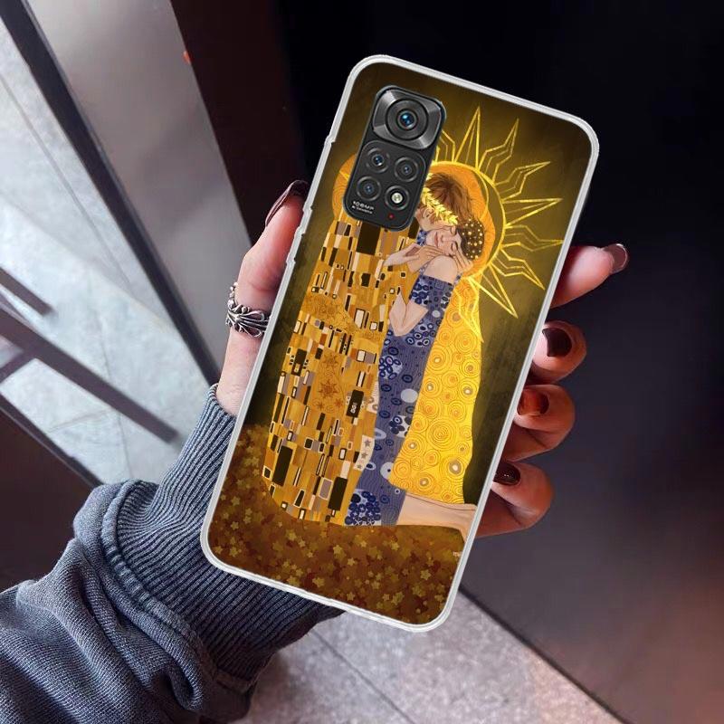 Kiss by Gustav Klimt Desig Phone Case For Xiaomi Redmi Note 15 14 14S 13 12S 12 Pro Plus 11S 11 10S 10 4G Cover 11E 11T 5G Print
