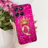 For Motorola Moto G57 G67 Power Case Fashion Crown Initial Letter Painted Phone Capa Soft Silicone TPU Case for Moto G67Power
