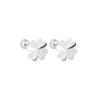 S925 Four-Leaf Clover Minimalist Screw-On Stud Earrings - Trendy, Light Luxury Style for Women’s High-End Ear Cartilage