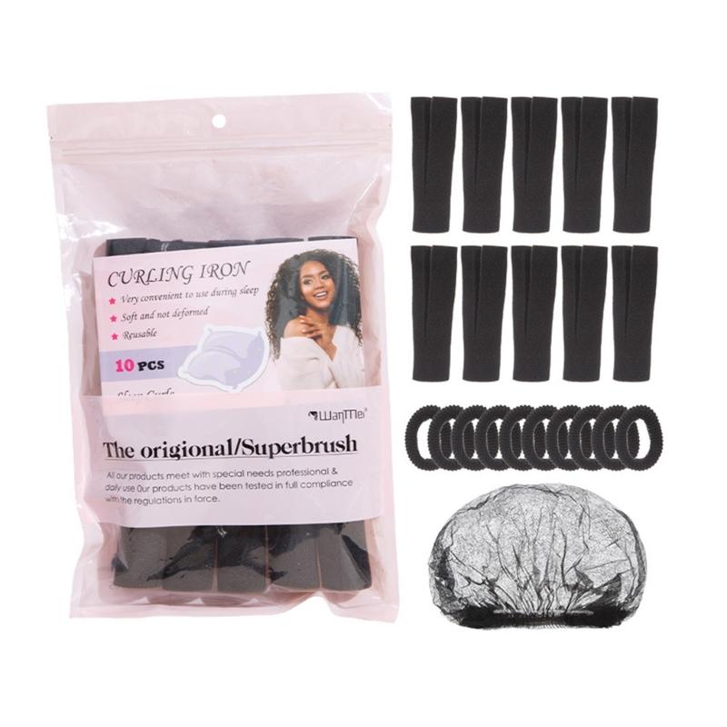 

Quick Styling Hair Rollers Invisible Elastic Edge Meshes Comfortable Design Nigh Use and Travel Case 1