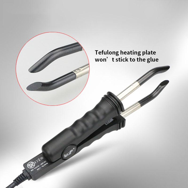 Żelazko do przedłużania włosów ze stałą temperaturą, łączenie keratynowe, zgrzewarka termiczna, narzędzia do stylizacji i pielęgnacji włosów, kolor różowy i czarny