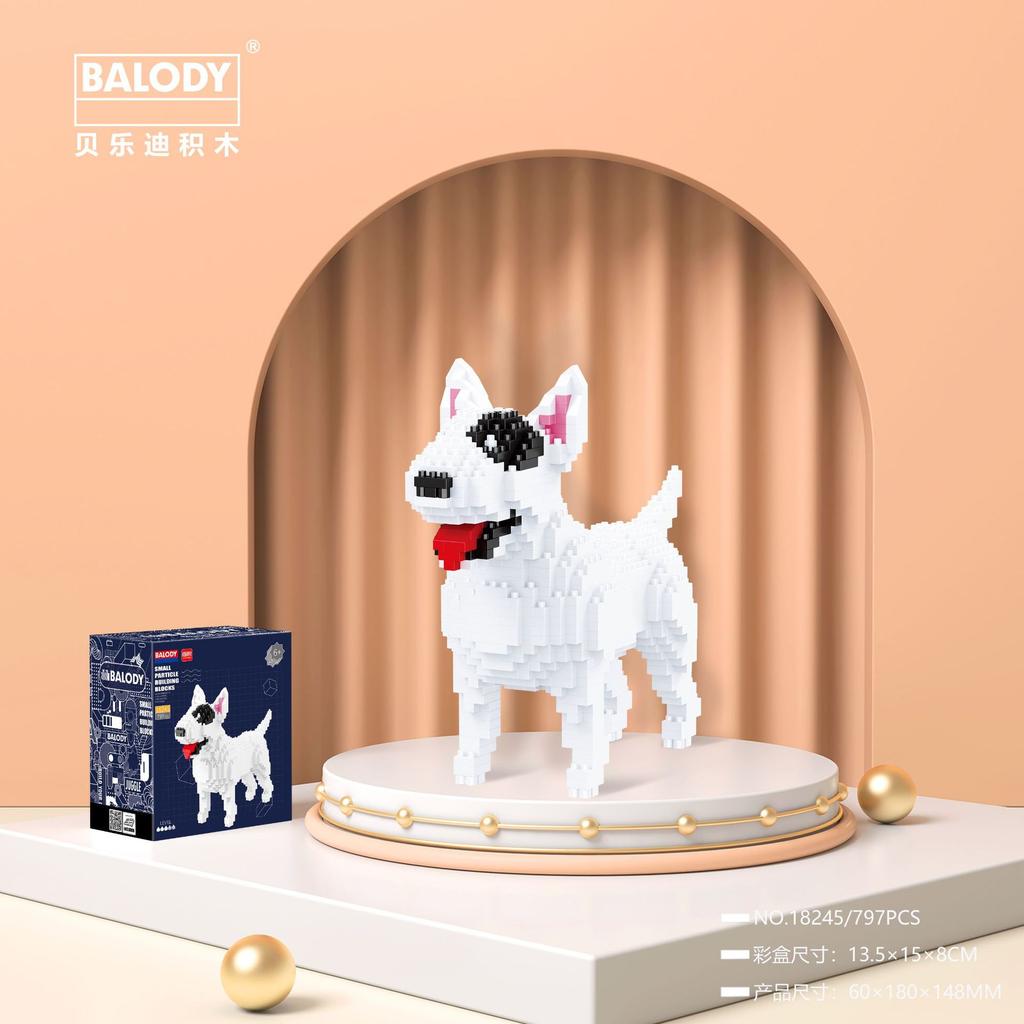 Kawaii Pet Building Blocks Doberman Shiba Inu Poodle Mike Dog Mini Bricks Cat Figure Husky Schnauzer Model Toys For Kids Gift