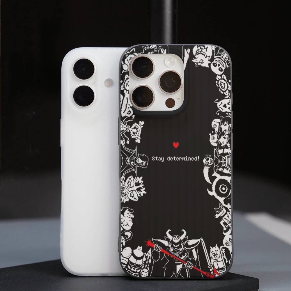 U-Undertale Phone Case For IPhone 17 16 15 14 Plus 13 12 11 Pro Max Pro Wave Corrugated Cover