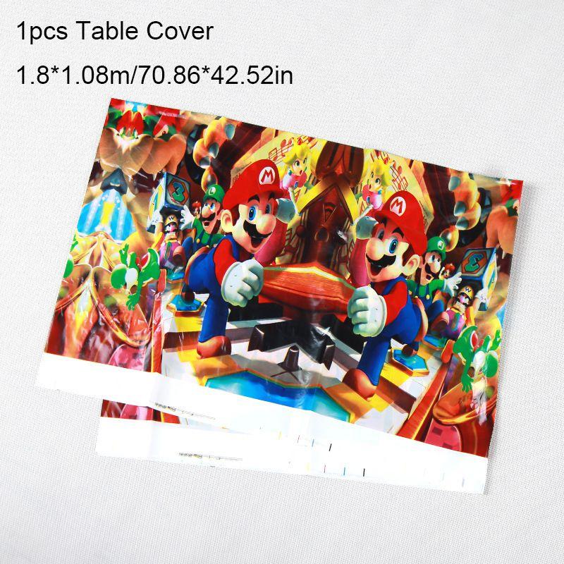 Mario Super Themed Birthdy Party Supplies Decor Banner Cups Napkins Tablecloth